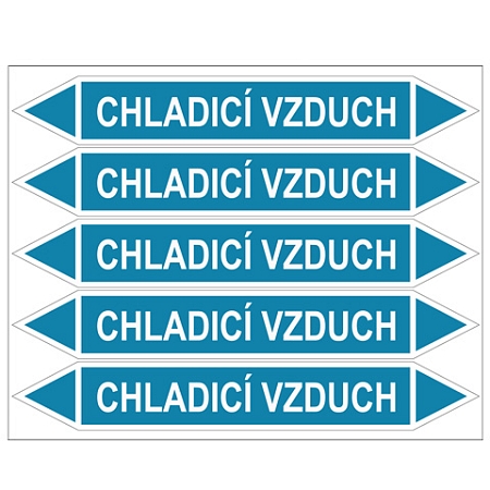Značení potrubí, chladicí vzduch